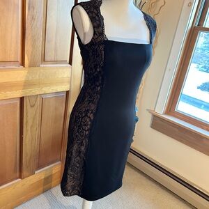 Jackie Jon Black Dress with Hourglass Lace